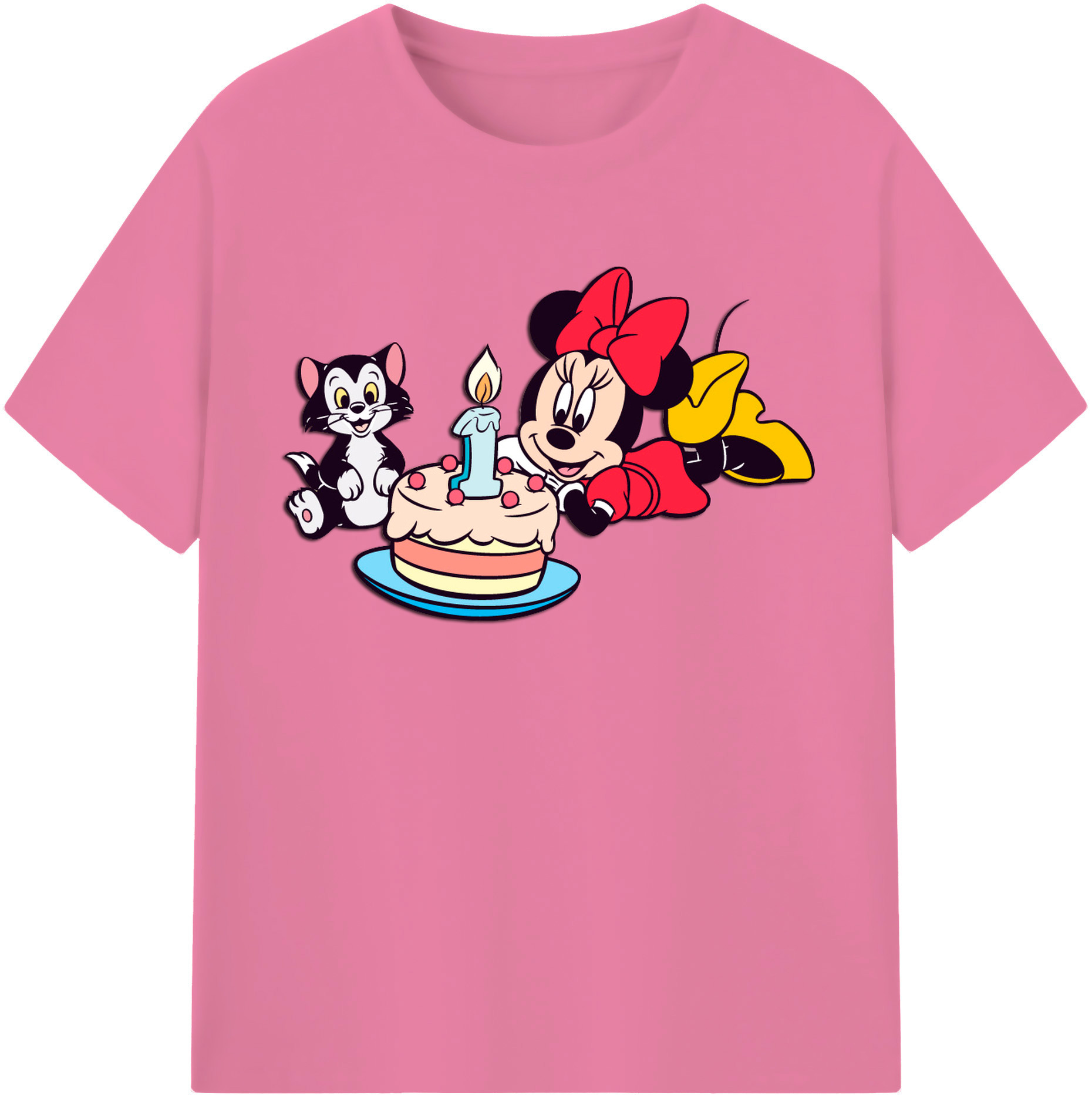 （画像用） ミッキーマウス Mickey Mouse 綿100％半袖Tシャツ（フロントプリント）